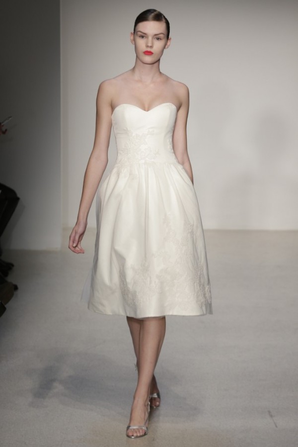 tea length wedding dress 2013 amsale
